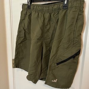 Mens BCG Cool Summer Hiking Swimming Hybrid Shorts in Army Green Size XL